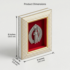 Lord Ram Brass Idol Frame Silver Plated 8 x 6 inch