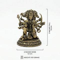 Brass Panchmukhi Hanuman Idol 7.6 cm