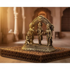 Brass Ram Darbar Idol With Decorative Arch 10.2 cm