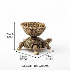 Brass Decorative Turtle Diya Oil Lamp