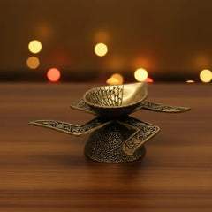 Brass Decorative Swastik Diya Oil Lamp 7.6 cm