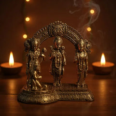 Brass Ram Darbar Idol With Decorative Arch 10.2 cm