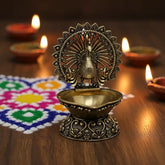 Brass Peacock Diya Oil Lamp