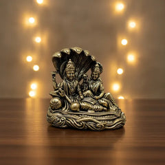 Brass Lakshmi Vishnu Idol On Sheshnag 5.1 cm