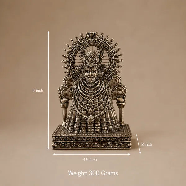 Brass Khatu Shyam Baba Idol 12.7 cm