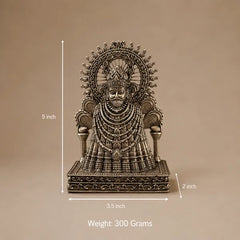 Brass Khatu Shyam Baba Idol 12.7 cm