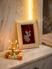 Lord Shreenath Brass Idol Frame 20.3x15.2 cm