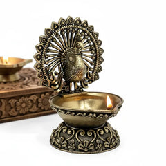 Brass Peacock Diya Oil Lamp