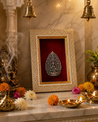Maa Lakshmi Brass Idol Frame 20.3x15.2 cm