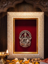 Goddess Laxmi Brass Idol Frame 20.3x15.2 cm