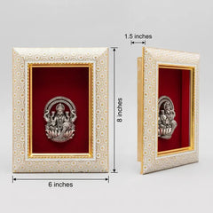 Goddess Laxmi Brass Idol Frame 20.3x15.2 cm