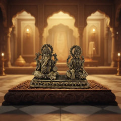 Brass Lakshmi Ganesha Idol Set