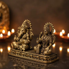 Brass Lakshmi Ganesha Idol Set