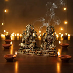 Brass Lakshmi Ganesha Idol Set