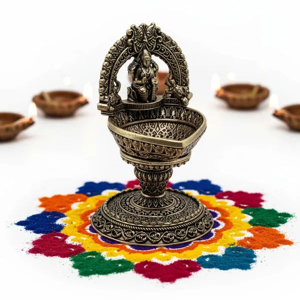 Brass Deity Idol Diya Stand