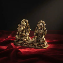 Brass Lakshmi Ganesha Idol Set