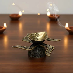 Brass Decorative Swastik Diya Oil Lamp 7.6 cm