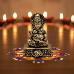 Antique Brass Finish Lord Kubera Idol 7.6 cm