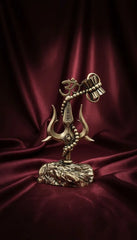 Brass Trishul With Om Idol 10.2 cm