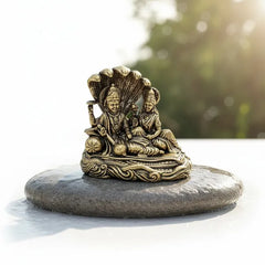 Brass Lakshmi Vishnu Idol On Sheshnag 5.1 cm