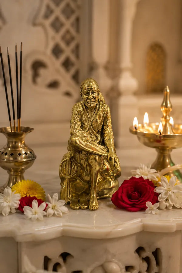 Brass Sai Baba Idol