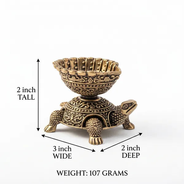 Brass Decorative Turtle Diya Oil Lamp