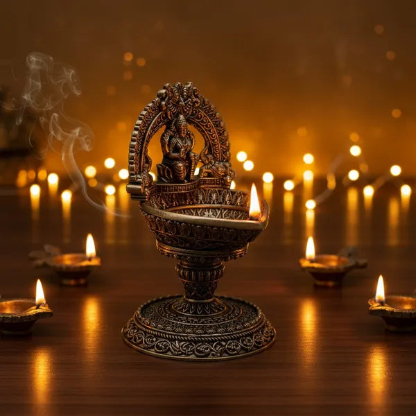 Brass Deity Idol Diya Stand