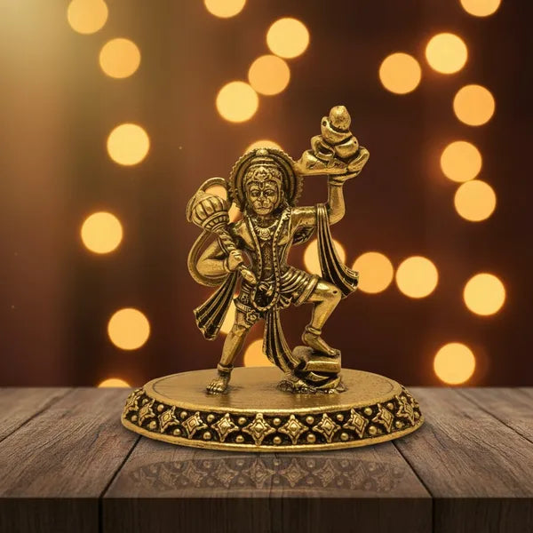 Brass Standing Hanuman Idol with Gada 5.1cm