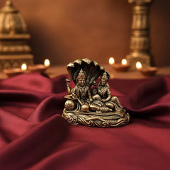 Brass Lakshmi Vishnu Idol On Sheshnag 5.1 cm