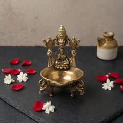 Brass Lakshmi Venkatesh Diya Stand Oil Lamp