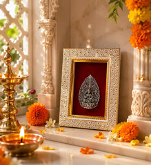 Maa Lakshmi Brass Idol Frame 20.3x15.2 cm