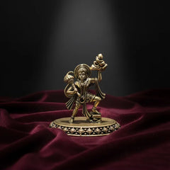 Brass Standing Hanuman Idol with Gada 5.1cm