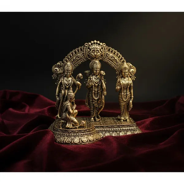Brass Ram Darbar Idol With Decorative Arch 10.2 cm