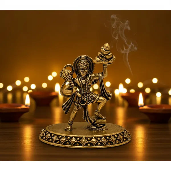 Brass Standing Hanuman Idol with Gada 5.1cm