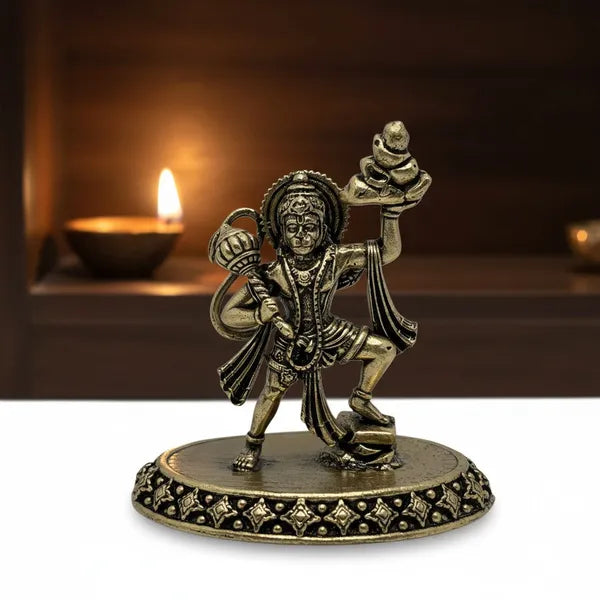 Brass Standing Hanuman Idol with Gada 5.1cm