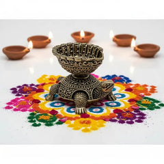 Brass Decorative Turtle Diya Oil Lamp